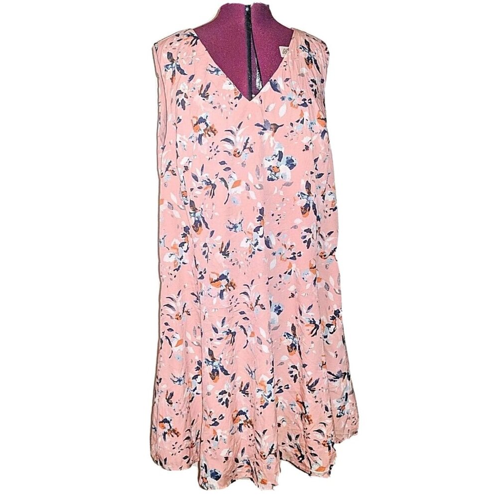 Junarose Flora Swing Dress Women Size 20 Multicolor Sleeveless Floral Print